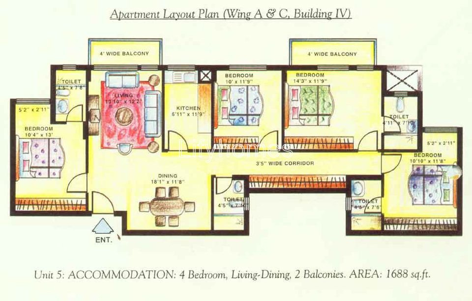 2 BHK Flat/Apartment For Rent in DLF Princeton Estate, Sector 53, Dlf Club drive Dlf Phase 5, Gurgaon — photo 4