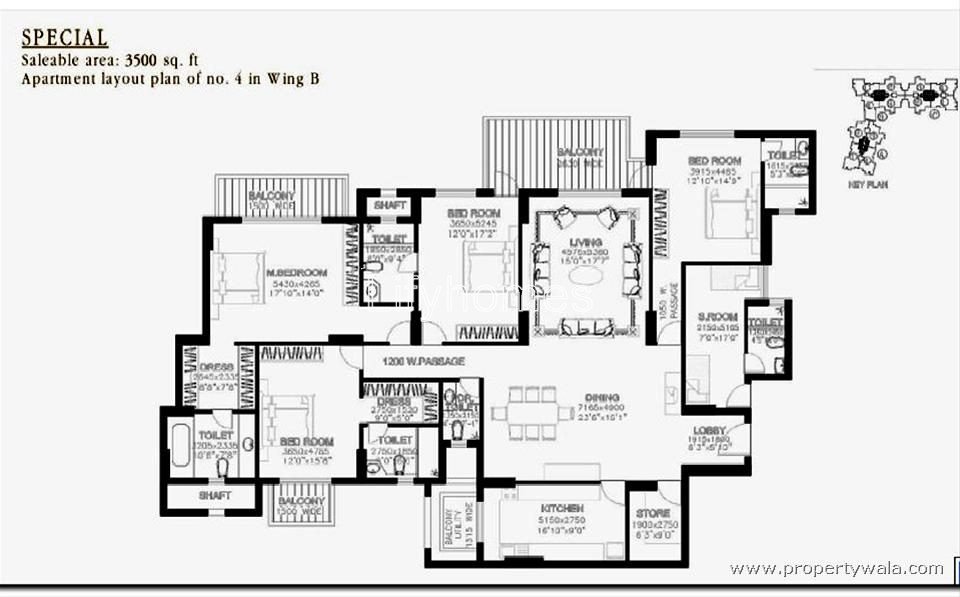 4 BHK Flat/Apartment For Rent in Dlf The Summit, Sector 54, Golf Course Road, Gurgaon — photo 4