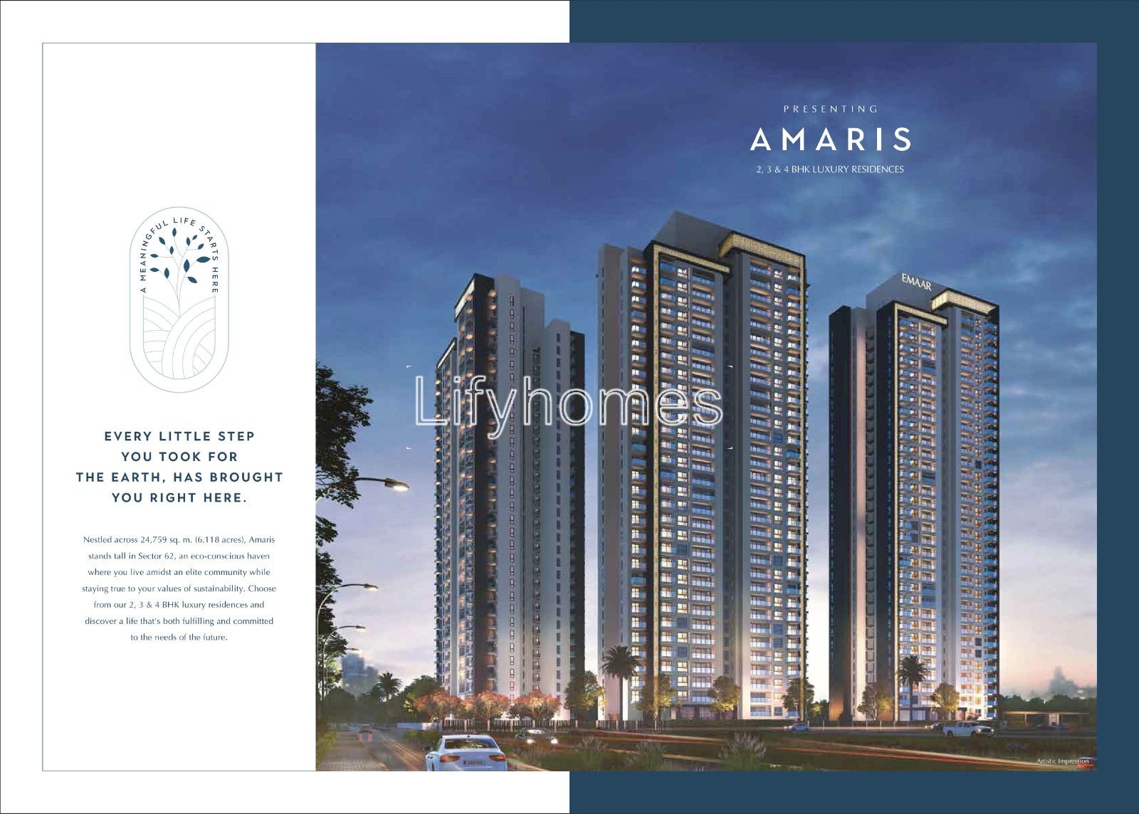3 BHK Flat/Apartment For Sale in Emaar Amaris, Sector 62, Gurgaon — photo 2