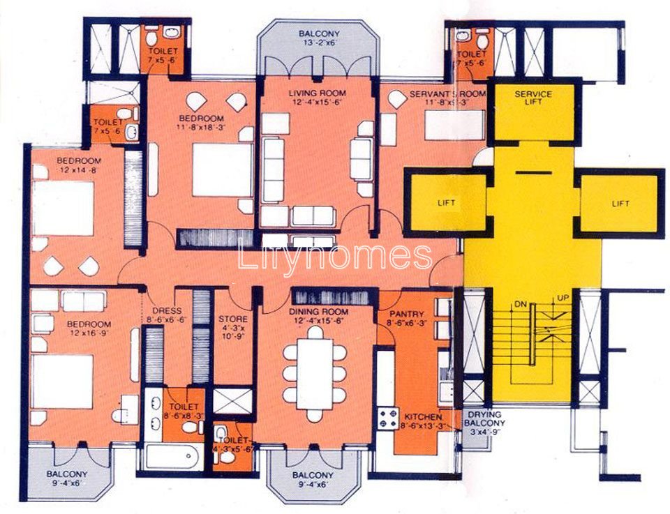 3 BHK Flat/Apartment For Rent in Dlf Hamilton court, Sector 27, Dlf city phase 4, Gurgaon — photo 2