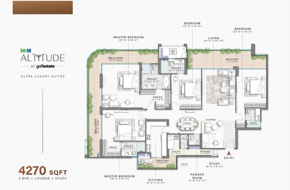 4.5 BHK floor plan