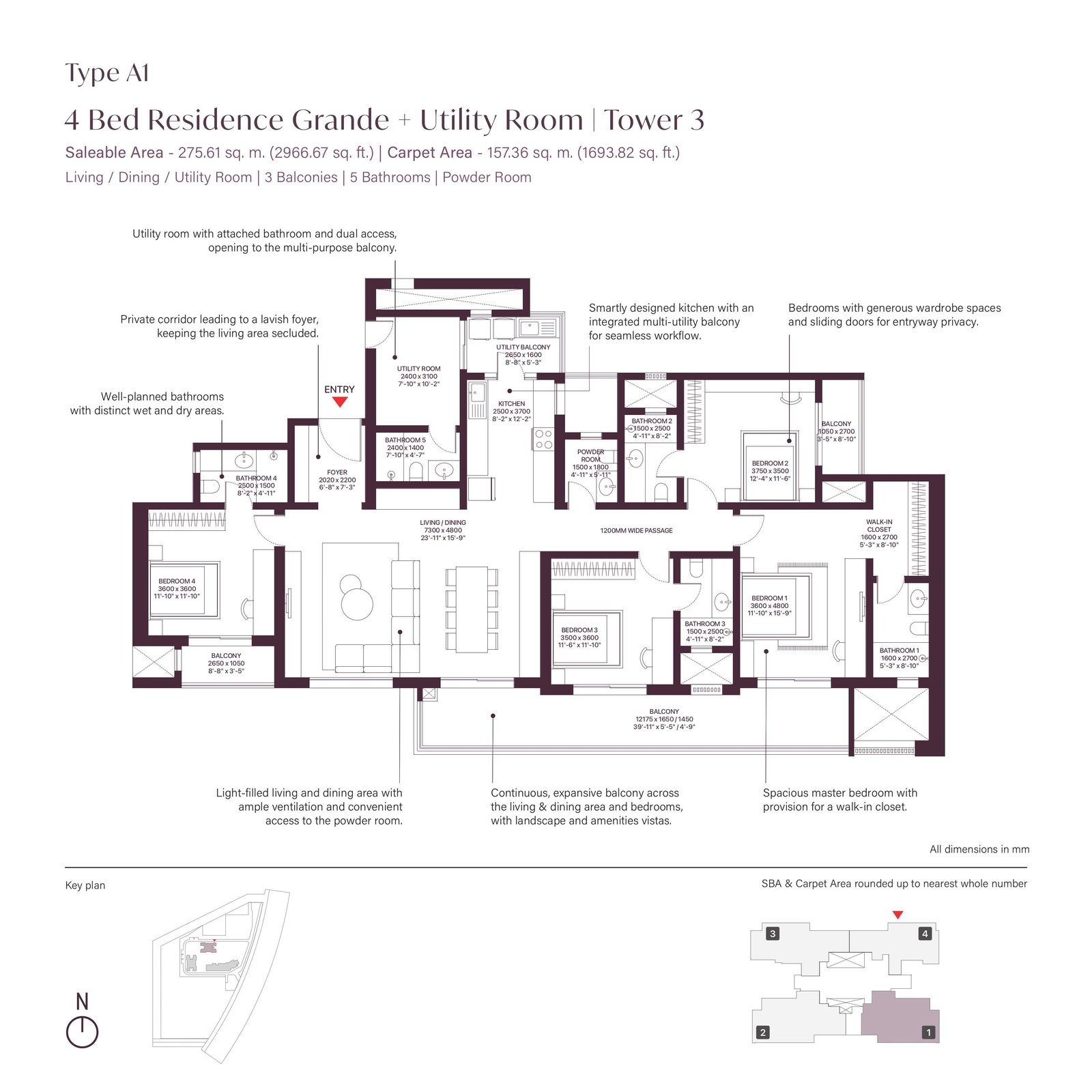 4 BHK plan
