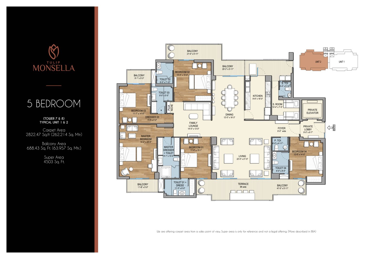 5 BHK floor plan