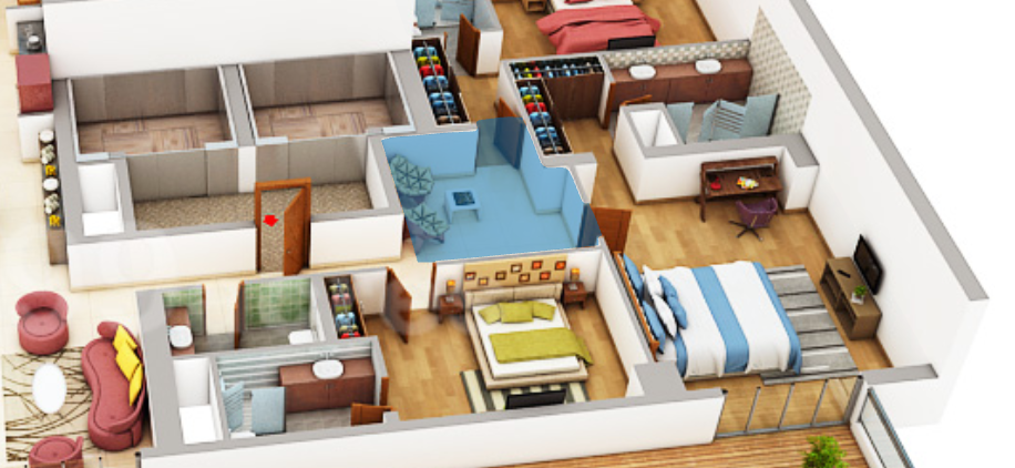 3 BHK plan