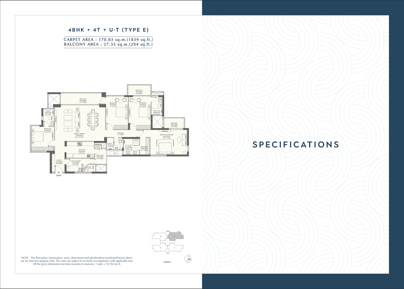 4 BHK plan