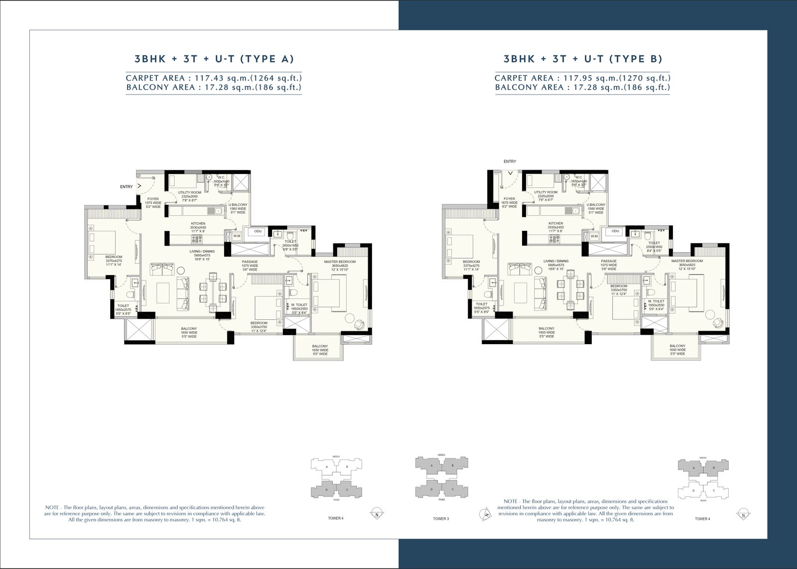 3 BHK plan
