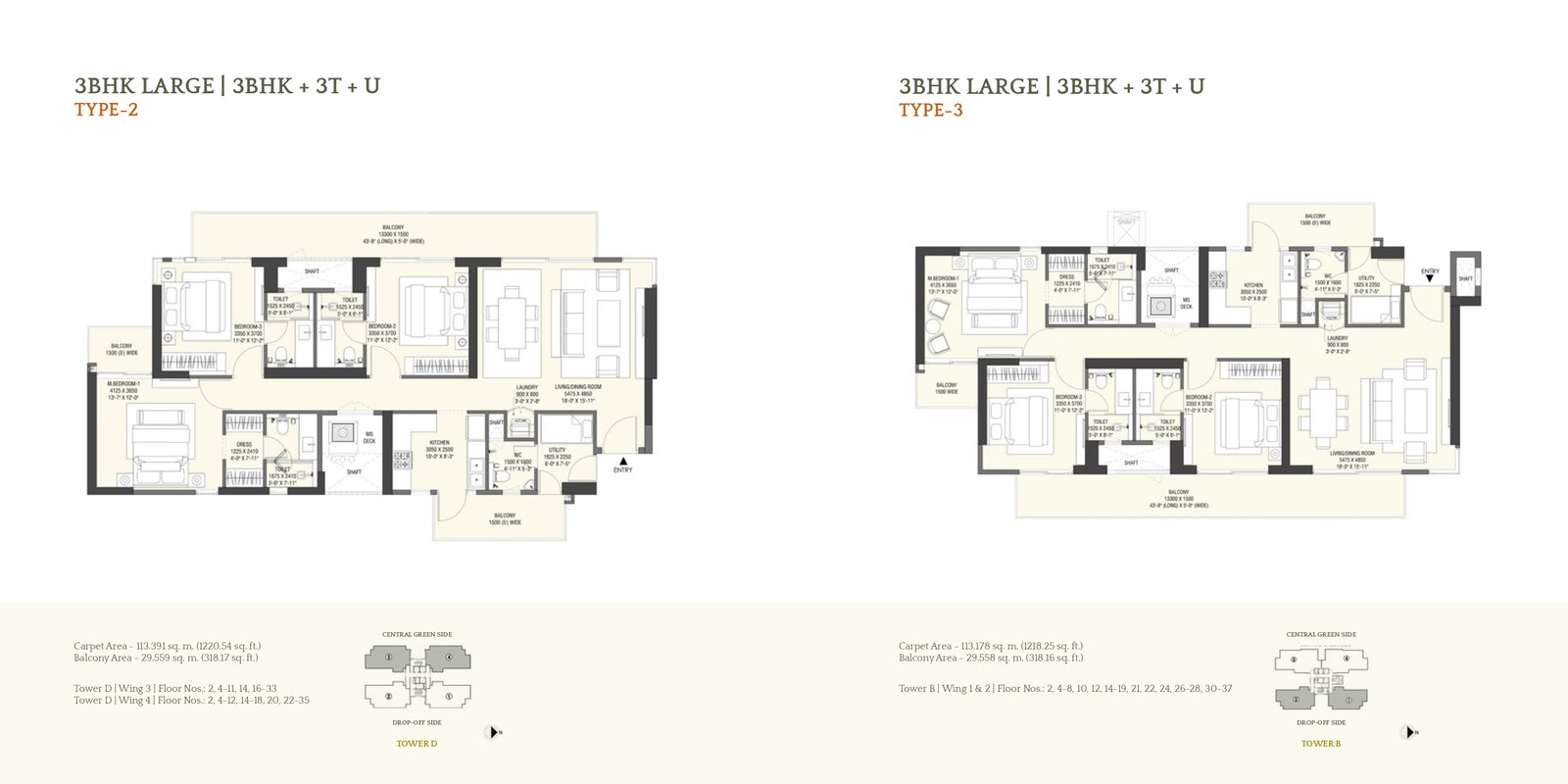 3.5 BHK floor plan